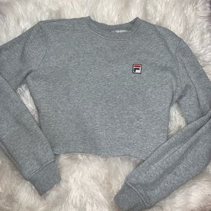 Cropped Gray FILA Sweatshirt